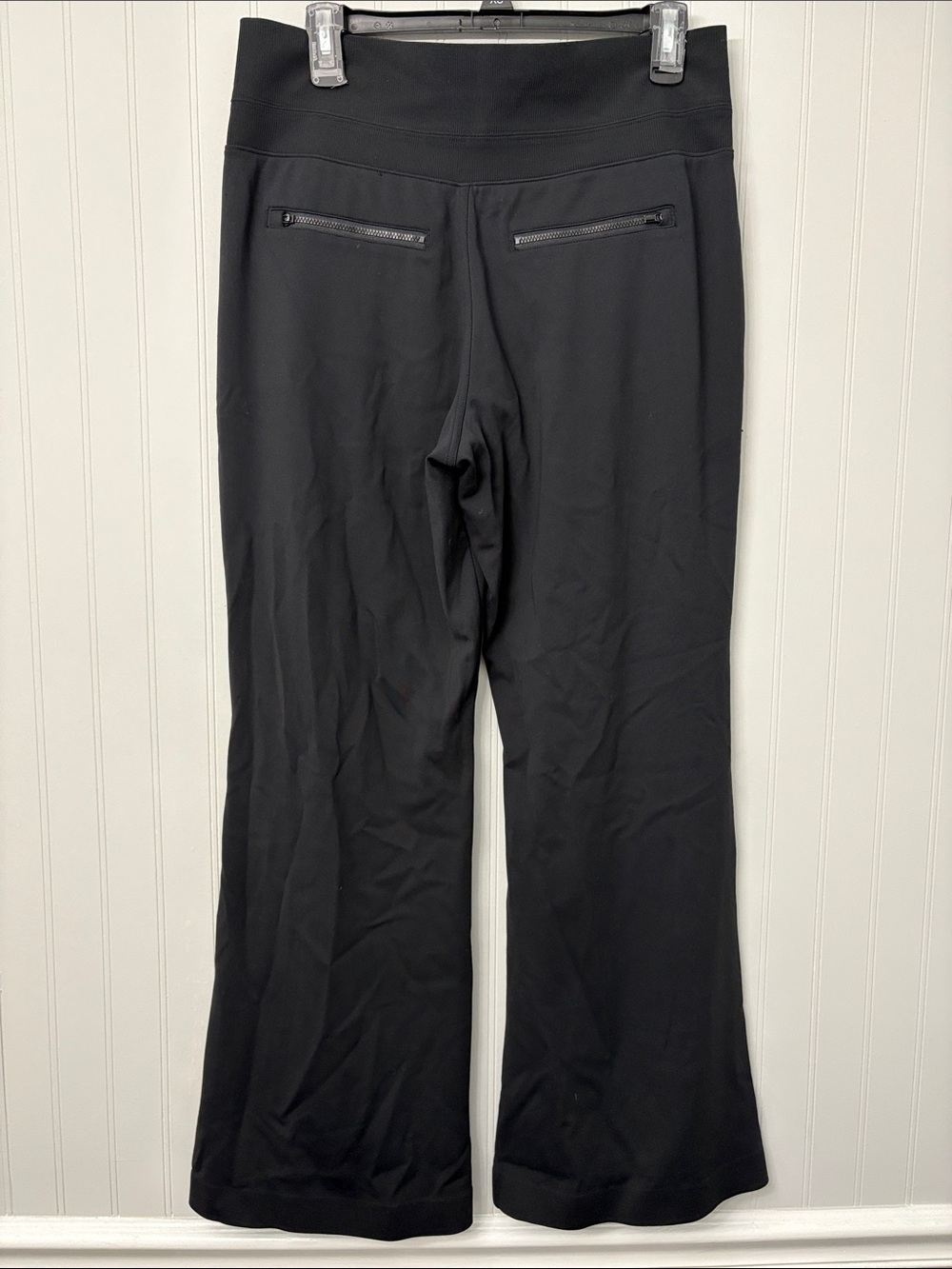 Athleta Wide Leg Pull On Pants Women Size Medium Petite Black - Picture 2 of 9